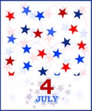 4th Of July Vector Card. Usa Theme Royalty Free Stock Photo