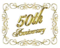50th Anniversary Invitation 3D Illustration Royalty Free Stock Photos 50th Anniversary Invitation 3D Illustration Royalty Free Stock Photos
