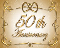 50th венчание карточки годовщины иллюстрация вектора 50th венчание карточки годовщины иллюстрация вектора