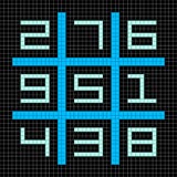 8-bit Pixel Art Magic Square With Numbers 1-9 Stock Images 8-bit Pixel Art Magic Square With Numbers 1-9 Stock Images