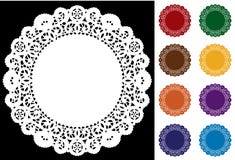 9 bright colors doilies lace διανυσματική απεικόνιση 9 bright colors doilies lace διανυσματική απεικόνιση