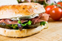 A Bagel Sandwich Royalty Free Stock Images