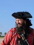 A Black Bearded Pirate In Vintage Costume Royalty Free Stock Photo A Black Bearded Pirate In Vintage Costume Royalty Free Stock Photo