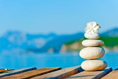 A Cairn On The Pier Royalty Free Stock Image A Cairn On The Pier Royalty Free Stock Image