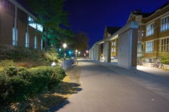 A Campus At Night Royalty Free Stock Images