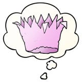 A Creative Cartoon Paper Crown And Thought Bubble In Smooth Gradient Style Royalty Free Stock Photos