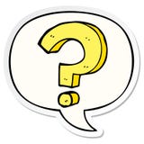A Creative Cartoon Question Mark And Speech Bubble Sticker Royalty Free Stock Photography A Creative Cartoon Question Mark And Speech Bubble Sticker Royalty Free Stock Photography