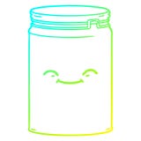 A Creative Cold Gradient Line Drawing Cartoon Glass Jar Royalty Free Stock Image