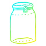 A Creative Cold Gradient Line Drawing Cartoon Glass Jar Royalty Free Stock Photo