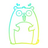 A Creative Cold Gradient Line Drawing Cartoon Shocked Ground Hog Royalty Free Stock Photography