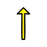 A Creative Comic Book Style Cartoon Long Arrow Symbol Stock Photo A Creative Comic Book Style Cartoon Long Arrow Symbol Stock Photo