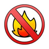 A Creative Gradient Shaded Cartoon No Fire Allowed Sign Royalty Free Stock Photography A Creative Gradient Shaded Cartoon No Fire Allowed Sign Royalty Free Stock Photography