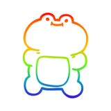 A Creative Rainbow Gradient Line Drawing Cartoon Frog Royalty Free Stock Photo