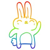 A Creative Rainbow Gradient Line Drawing Cartoon Happy Bunny Royalty Free Stock Photo A Creative Rainbow Gradient Line Drawing Cartoon Happy Bunny Royalty Free Stock Photo