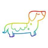 A Creative Rainbow Gradient Line Drawing Cartoon Sausage Dog Stock Photo A Creative Rainbow Gradient Line Drawing Cartoon Sausage Dog Stock Photo
