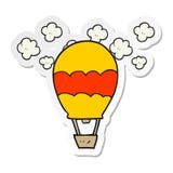 A Creative Sticker Of A Cartoon Hot Air Balloon Royalty Free Stock Photos
