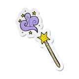 A Creative Sticker Of A Cartoon Magic Wand Royalty Free Stock Images
