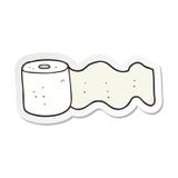 A Creative Sticker Of A Cartoon Toilet Paper Royalty Free Stock Photos
