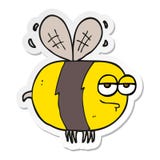 A Creative Sticker Of A Cartoon Unhappy Bee Stock Photography A Creative Sticker Of A Cartoon Unhappy Bee Stock Photography