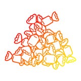 A Creative Warm Gradient Line Drawing Cartoon Candy Royalty Free Stock Photo