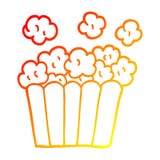 A Creative Warm Gradient Line Drawing Cartoon Cinema Popcorn Stock Photos