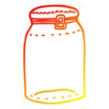 A Creative Warm Gradient Line Drawing Cartoon Glass Jar Royalty Free Stock Photo