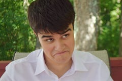 A Funny Face Of A Cute Teen Royalty Free Stock Image A Funny Face Of A Cute Teen Royalty Free Stock Image