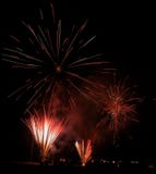 A Huge Display Of Fireworks At The Sioux Falls Fairgrounds During A Convention Royalty Free Stock Image
