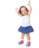 A Little Girl Is Posing Stock Image