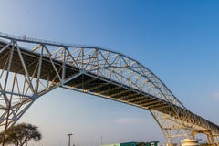 A Metal Bowstring Bridge On The Texas Coast. Royalty Free Stock Image A Metal Bowstring Bridge On The Texas Coast. Royalty Free Stock Image