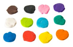 A Modelling Clay Ball Of Different Colors Stock Images