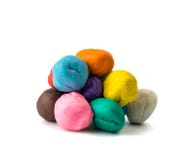 A Modelling Clay Ball Of Different Colors Stock Photo