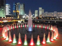 A Night View In Astana Royalty Free Stock Photos