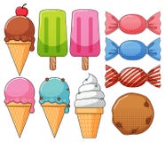 A Set Of Candy And Ice Cream Stock Image A Set Of Candy And Ice Cream Stock Image