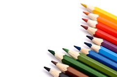 A Set Of Colorful Pencils Stock Images