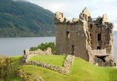 A View Of Grant Hall, Urquhart Castle, Loch-ness, Highlands,Scotland,UK Royalty Free Stock Photos A View Of Grant Hall, Urquhart Castle, Loch-ness, Highlands,Scotland,UK Royalty Free Stock Photos