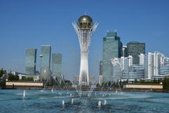 A View Of The BAITEREK Tower In Astana Royalty Free Stock Image A View Of The BAITEREK Tower In Astana Royalty Free Stock Image