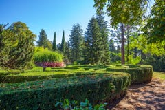 A View Of The Garden Of The House-museum Of Alexander Chavchavadze In Tsinandali, Georgia Royalty Free Stock Photography