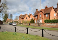 A Village Street In Rural England Royalty Free Stock Photo A Village Street In Rural England Royalty Free Stock Photo