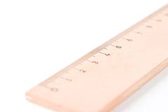 A Wooden Ruler With A White Ba Stock Photography A Wooden Ruler With A White Ba Stock Photography