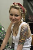 A Young Girl At St.Petersburg Tattoo Festival Royalty Free Stock Photography