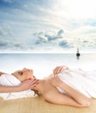 A Young Woman Is Getting Spa Treatment A Young Woman Is Getting Spa Treatment