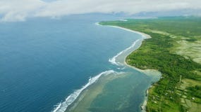 Aaerial seascape of Ujung Genteng coast Royalty Free Stock Photo Aaerial seascape of Ujung Genteng coast Royalty Free Stock Photo