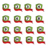 Aantal vastgestelde knoop met schildpictogram Vlak Ontwerp Royalty-vrije Stock Afbeelding Aantal vastgestelde knoop met schildpictogram Vlak Ontwerp Royalty-vrije Stock Afbeelding