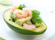 Abacate e salada dos camarões Imagem de Stock Abacate e salada dos camarões Imagem de Stock
