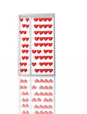 Abacus with Hearts. Abacus with red hearts over white with reflexion stock illustration Abacus with Hearts. Abacus with red hearts over white with reflexion stock illustration