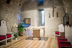 Abadía de la cruz santa en Sassovivo Foligno, Italia Fotografía de archivo