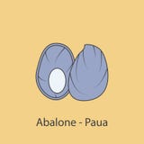 abalone paua 2 rassenbarrièrepictogram Eenvoudige purpere en grijze elementenillustratie abalone het ontwerp van het het overzich vector illustratie abalone paua 2 rassenbarrièrepictogram Eenvoudige purpere en grijze elementenillustratie abalone het ontwerp van het het overzich vector illustratie