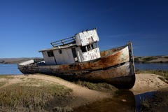 Abandoned Shipwreck In The Bay Abandoned Shipwreck In The Bay