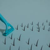 Abbau des unerwünschten Haares, Konzept Karikaturartstillleben entfernt die Schermaschine Haare stock abbildung Abbau des unerwünschten Haares, Konzept Karikaturartstillleben entfernt die Schermaschine Haare stock abbildung